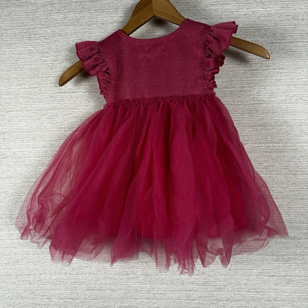 Pink Tutu Dress‎ Baby Girl Hot Pink Tulle Birthday Cake Smash Princess Photo